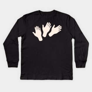 Waving hands Kids Long Sleeve T-Shirt